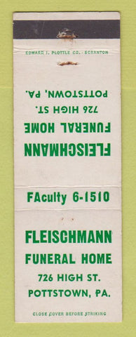 Matchbook Cover - Fleischmann Funeral Home Pottstown PA WEAR