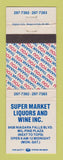 Matchbook Cover - Super Market Liquor Wine Niagara Falls NY WEAR