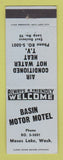 Matchbook Cover - Basin Motor Motel Moses Lake WA