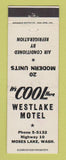 Matchbook Cover - Westlake Motel Moses Lake WA