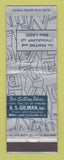 Matchbook Cover - AS Gilman Lithography Printing Cleveland OH