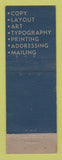 Matchbook Cover - AS Gilman Lithography Printing Cleveland OH