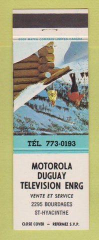 Matchbook Cover - Motorola Duguay TV St Hyacinthe QC