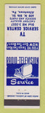 Matchbook Cover - TV Service Center Allentown PA