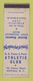 Matchbook Cover - SS Peter & Paul Athletic Club Buffalo NY WEAR