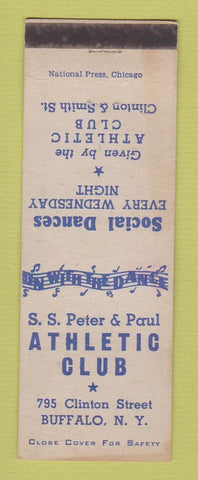 Matchbook Cover - SS Peter & Paul Athletic Club Buffalo NY WEAR