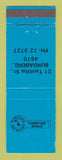 Matchbook Cover - Bundaberg Furniture World Australia