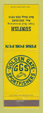 Matchbook Cover - Golden Gate Sportfishers Sunfish San Francisco? CA