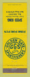 Matchbook Cover - Golden Gate Sportfishers Speed King San Francisco? CA