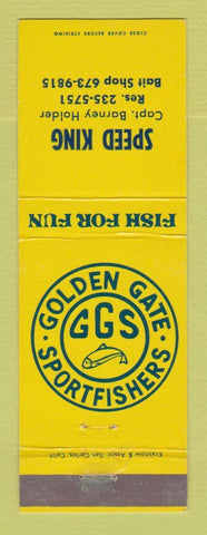 Matchbook Cover - Golden Gate Sportfishers Speed King San Francisco? CA