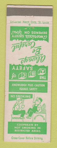 Matchbook Cover - Rheem Safety No Smoking in Restricted Areas