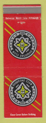 Matchbook Cover - Duquesne Club Pittsburgh PA