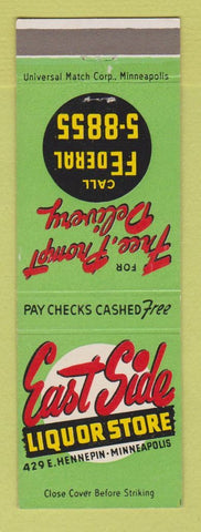 Matchbook Cover - East Side Liquor Store Minneapolis MN