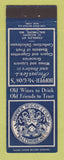 Matchbook Cover - Hopper McGaw Liquor grocery Baltimore MD