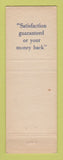 Matchbook Cover - Sears Roebuck and Company