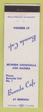 Matchbook Cover - Berenda Cafe CA low phone #1