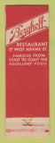 Matchbook Cover - Berghoff Restaurant Chicago IL