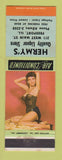 Matchbook Cover - Hermy's Liquor Store Freeport IL pinup