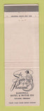 Matchbook Cover - Sign of the Pheasant Bardwell Hotel Motor Inn Rutland VT