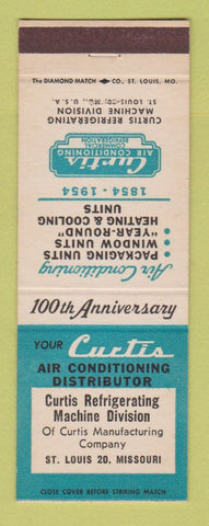 Matchbook Cover - Curtis Air Conditioning Machine Refrigerating St Louis MO