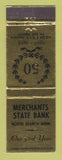 Matchbook Cover - Merchants State Bank North Branch MN 1955