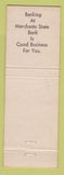 Matchbook Cover - Merchants State Bank North Branch MN 1955