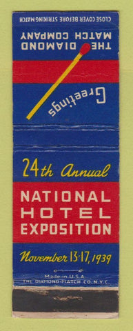 Matchbook Cover - National Hotel Expo 1939 Diamond Match WEAR