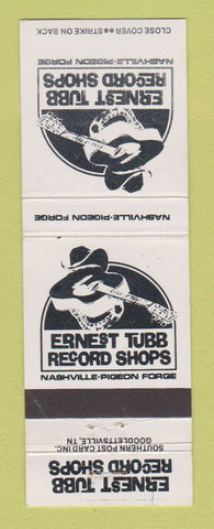 Matchbook Cover - Ernest Tubbs Record Shops Nashville Pigeon Forge TN WEAR