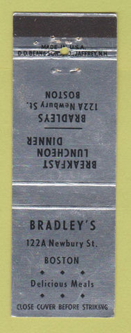 Matchbook Cover - Bradley's Metals Boston MA