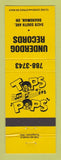 Matchbook Cover - Underdog Records Music Boardman OH YELLOW