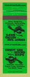 Matchbook Cover - Ernest Tubbs Record Shops Nashville Pigeon Forge TN GREEN