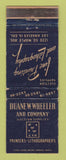Matchbook Cover - Duane Wheeler Election Supply Printing Los Angeles CA WEAR