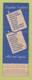 Matchbook Cover - Duane Wheeler Election Supply Printing Los Angeles CA WEAR