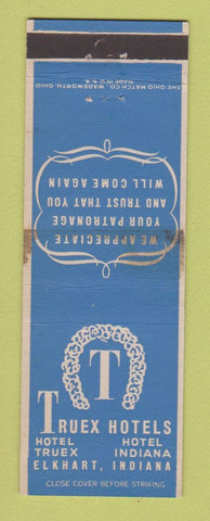Matchbook Cover - Truex Hotels Elkhart IN STAINED
