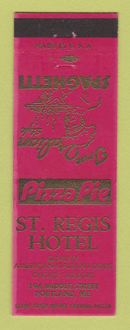 Matchbook Cover - St Regis Hotel Italian Portland ME Pizza WEAR