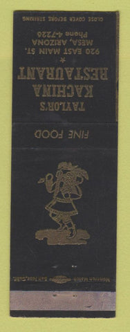 Matchbook Cover - Taylor's Kachina Restaurant Mesa AZ