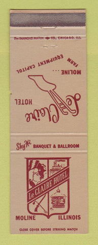 Matchbook Cover - Le Claire Hotel Mobline IL