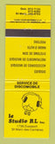 Matchbook Cover - Le Studio RL Music St Marc Des Carrieres QC