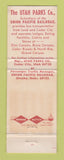 Matchbook Cover - Utah Parks Company Union Pacific Railroad Cedar City IA WEAR