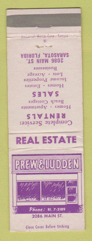 Matchbook Cover - Prew and Ludden Real Estate Sarasota FL