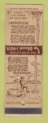 Matchbook Cover - Ranch House Restaurant Kansas City KS