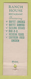 Matchbook Cover - Ranch House Restaurant Kansas City KS