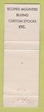 Matchbook Cover - The Rifle Guns custom rifles Berkley MI WEAR