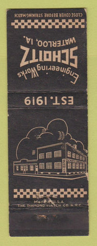 Matchbook Cover - Engeineering Works Schoitz Waterloo IA
