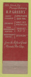 Matchbook Cover - EJ Bartells Spokane WA AP Green Refractory
