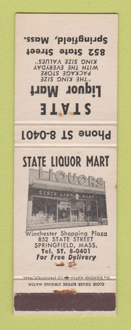 Matchbook Cover - State Liquor Mart Springfield MA WEAR