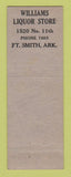 Matchbook Cover - H&H Liquor Store Fort Smith AR Crown Beverage