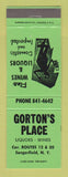 Matchbook Cover - Gorton's Place Liquor Sangerfield NY