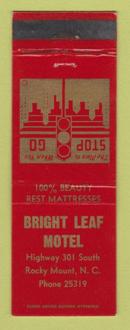 Matchbook Cover - Bright Leaf motel Rocky Mount NC WEAR