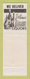 Matchbook Cover - A&S Wines Liquors Watervliet NY